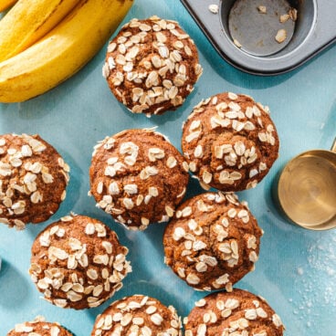 Healthy banana muffins