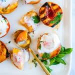 Grilled peaches