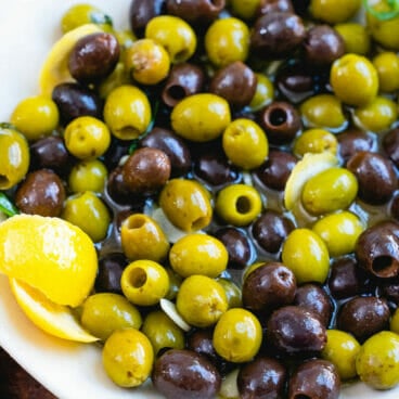 Marinated olives