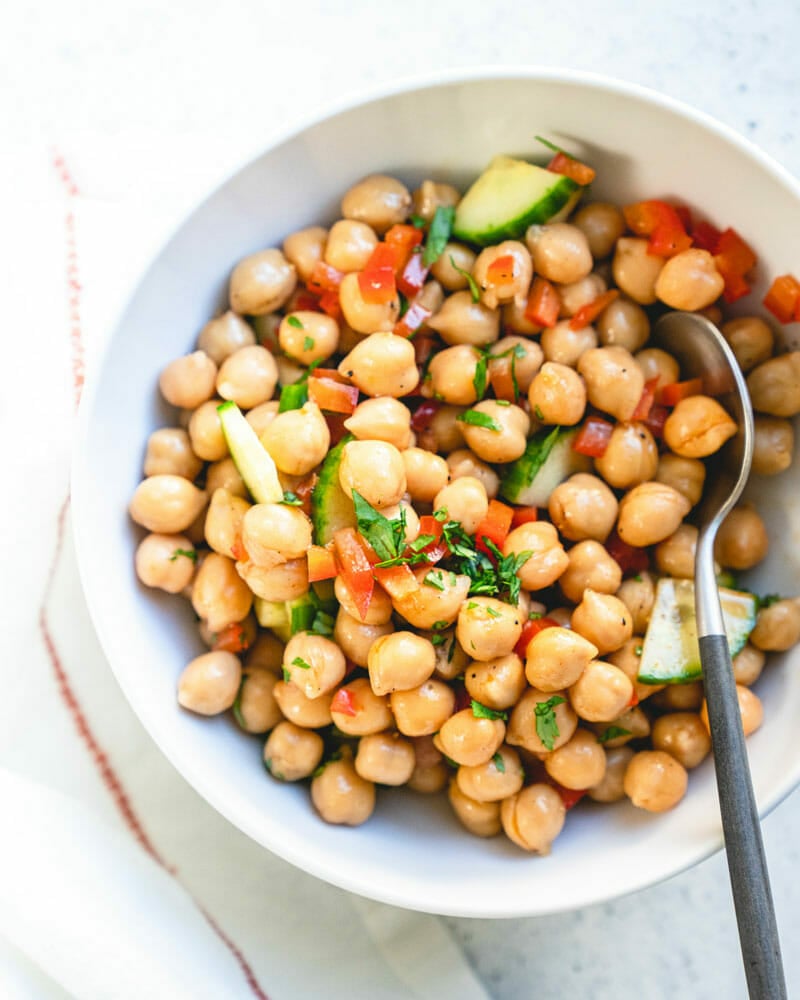 Simple chickpea salad