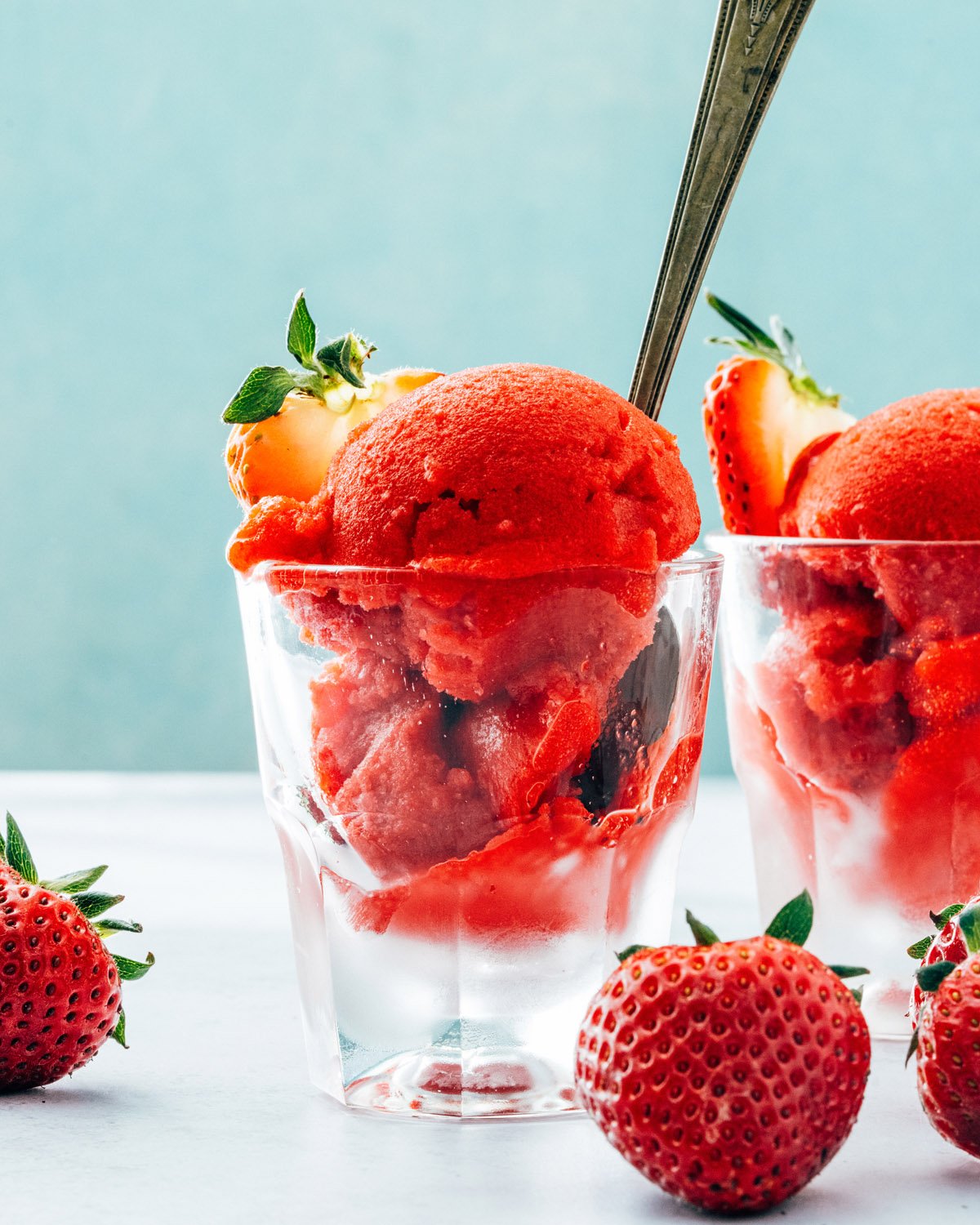 Mediterranean diet desserts: strawberry sorbet